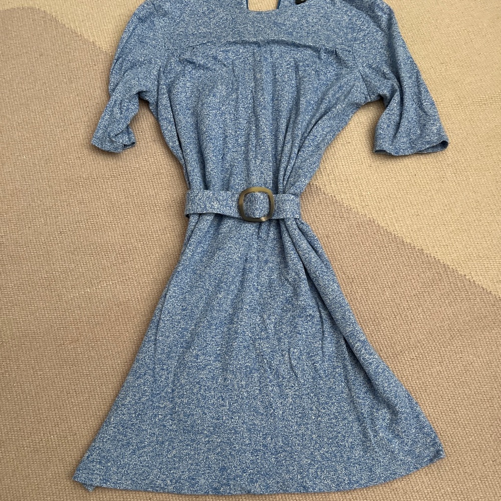 Blue A.P.C.  cotton belted jersey dress